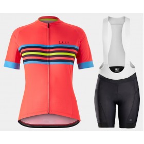 Conjunto Maillot + Culotte Corto con tirantes 2021 Bontrager Trek Anara Mujer N003